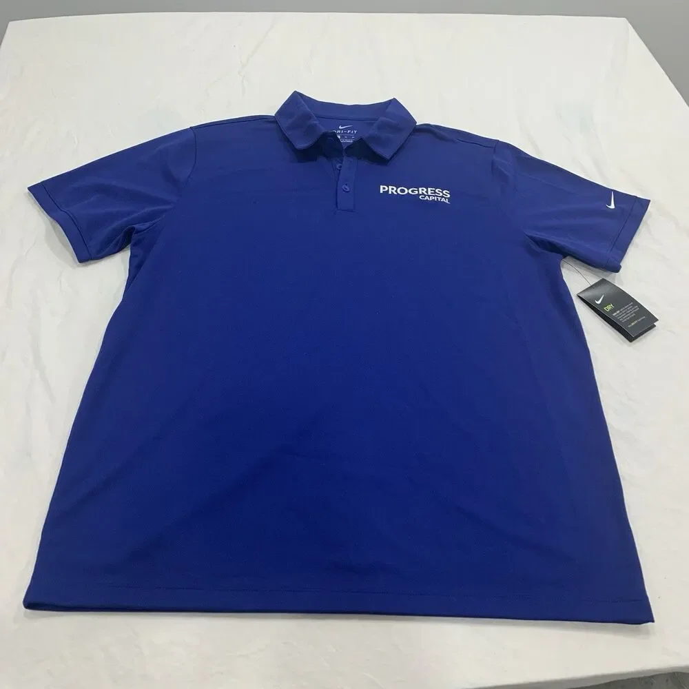 Nike Dri-FIT Polo Golf Business Progress Capital Logo Brand New